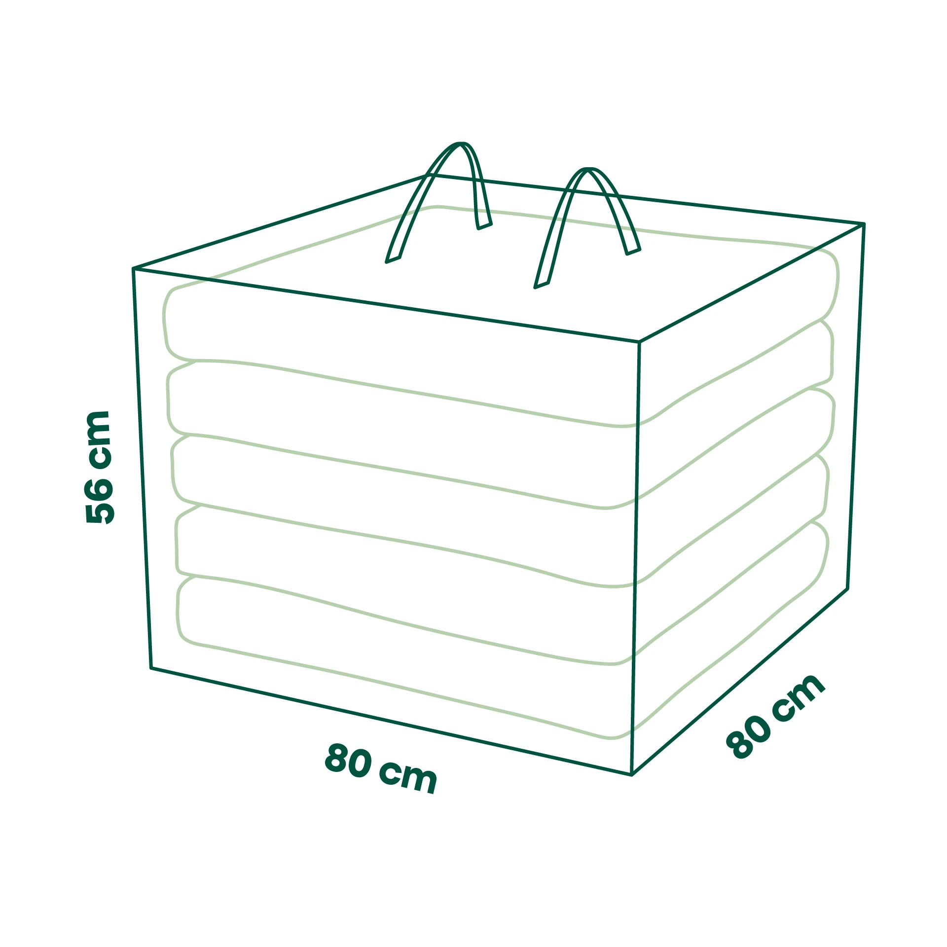 Schutzhülle Tragetasche | 80 x 80 x 56 cm