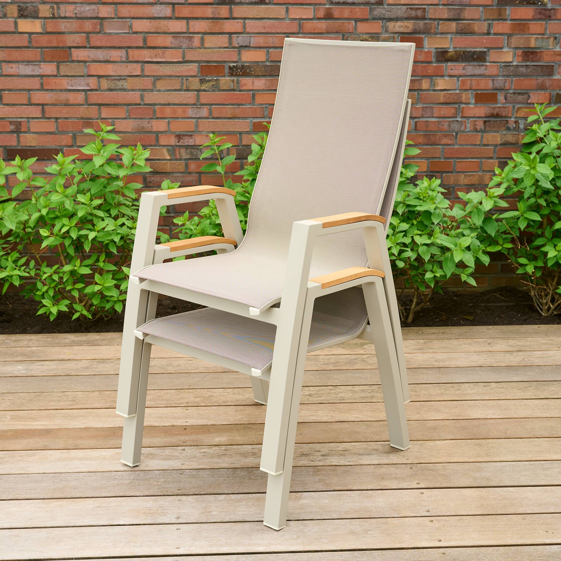 LINDOS Stapelsessel | inkl. Auflage | Teakholz FSC...