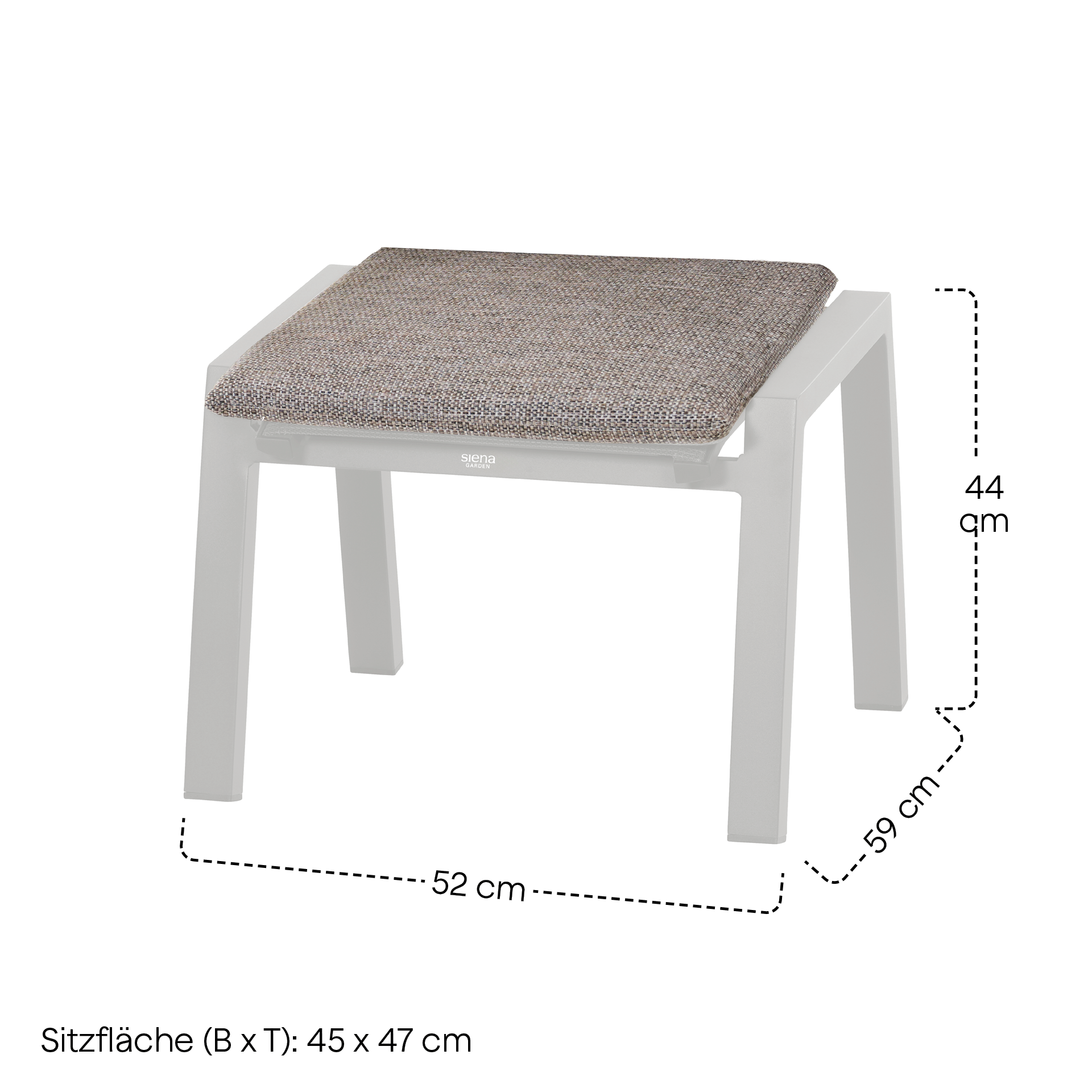 LINDOS Hocker | inkl. Kissen | Teak FSC® 100 %