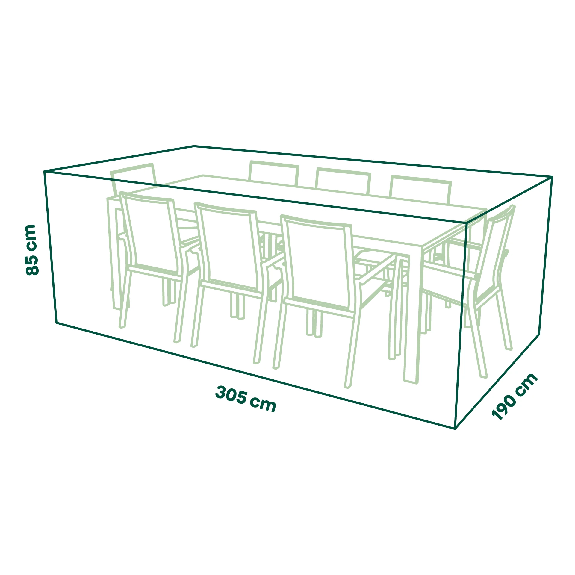 Schutzhülle Plus Sitzgruppe | 305 x 190 x 85 cm