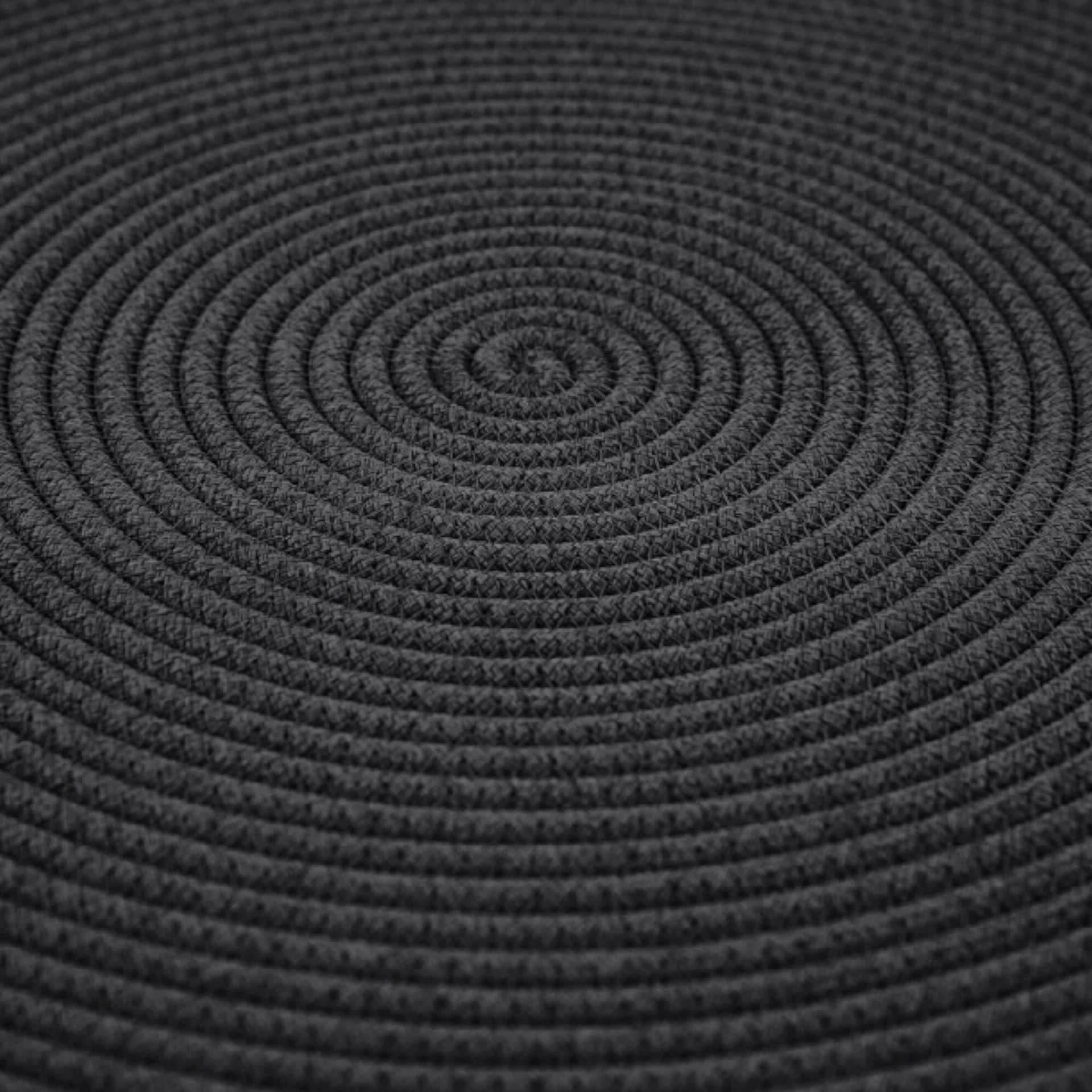 LINARO Outdoorteppich | Ø 160 cm | dunkelgrau