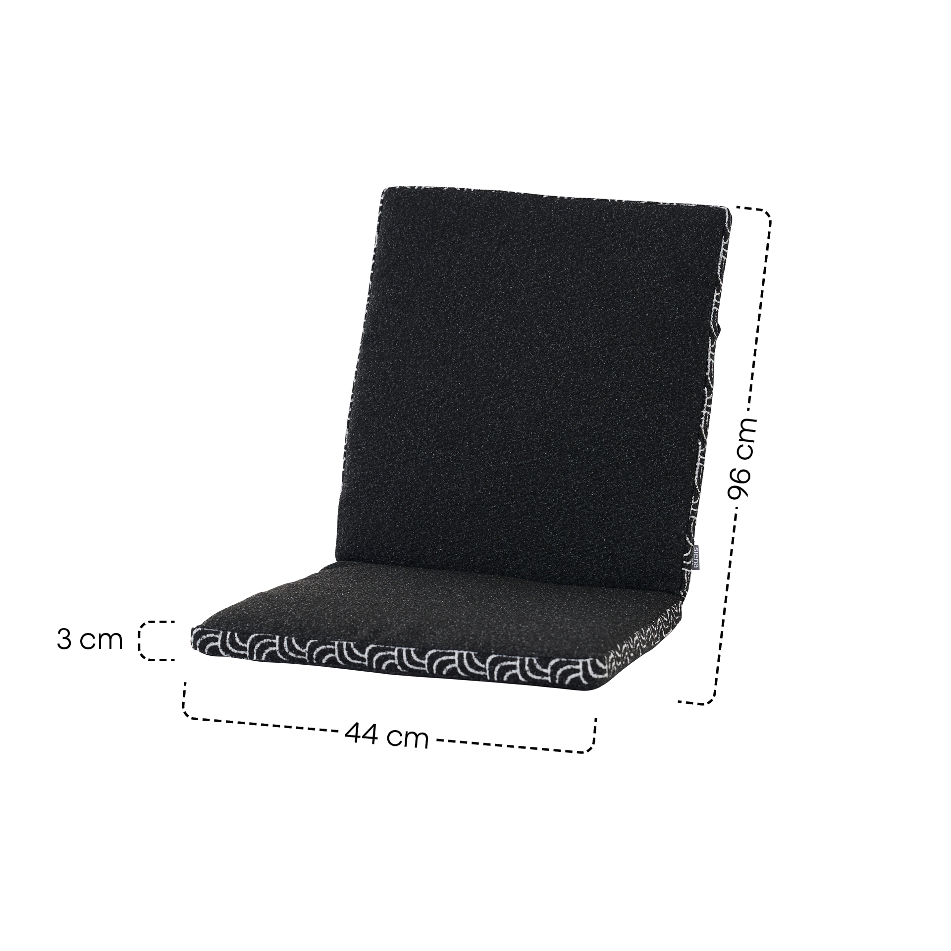 BLACK & WHITE Sesselauflage | 96 cm