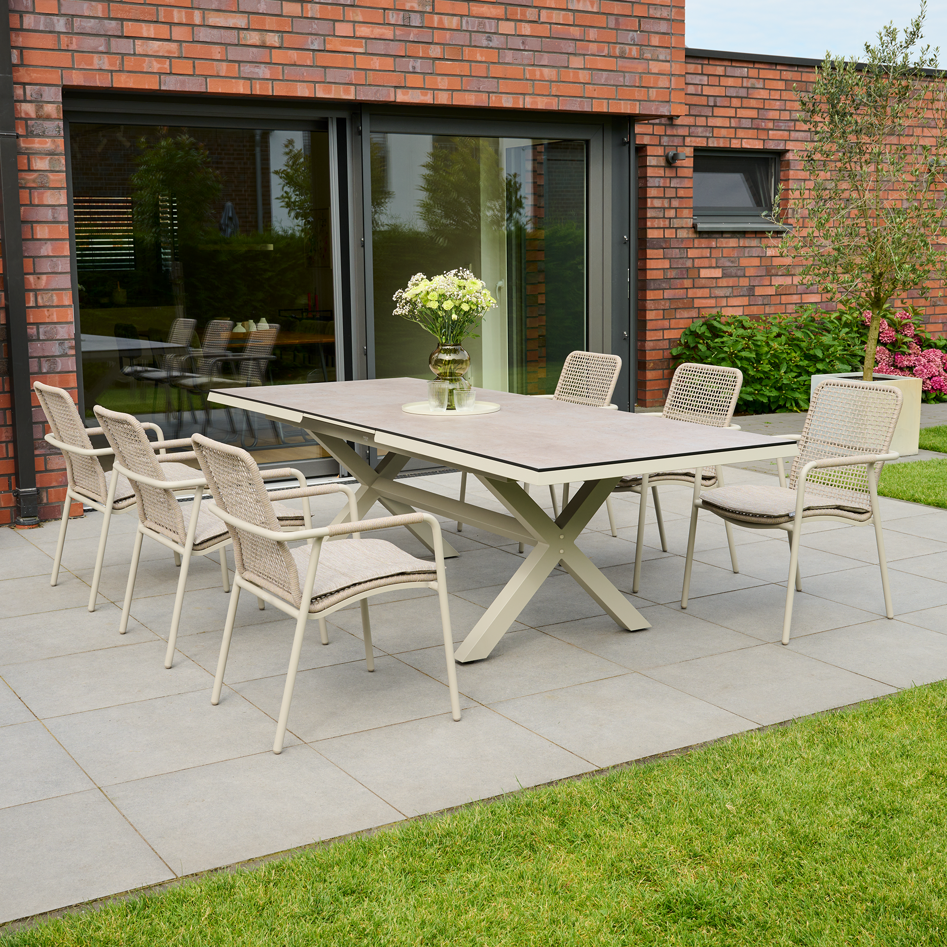 REPTON Stapelsessel | inkl. Kissen | taupe grau /s...